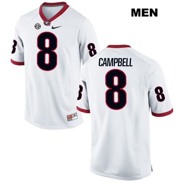 Georgia Bulldogs Men's Tyson Campbell #8 NCAA Authentic White Nike Stitched College Football Jersey KPU8756ON